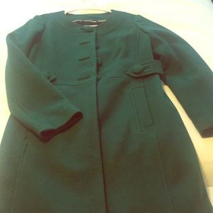 Emerald Green wool coat
